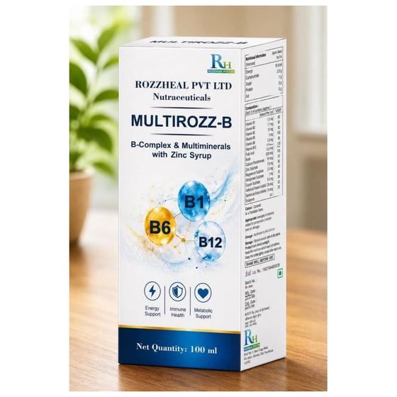 MULTIROZZ-B — B-Complex with Multivitamin & Zinc Syrup by Rozzheal Pvt Ltd