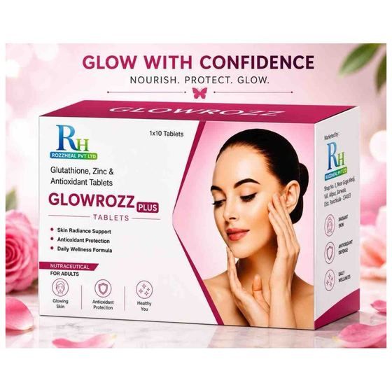 GLOWROZZ PLUS — Magnesium, Glutathione & Zinc Tablets by Rozzheal Pvt Ltd