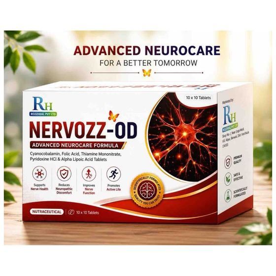 NERVOZZ-OD — Cyanocobalamin, Alpha Lipoic Acid, Pyridoxine HCl & Folic Acid Capsules by Rozzheal Pvt Ltd